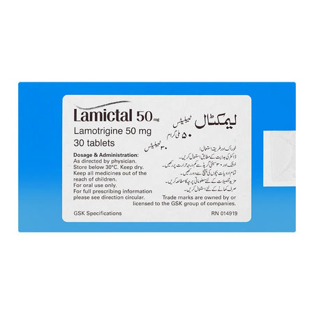 GSK Lamictal Tablet, 50mg, 30-Pack - Image 2