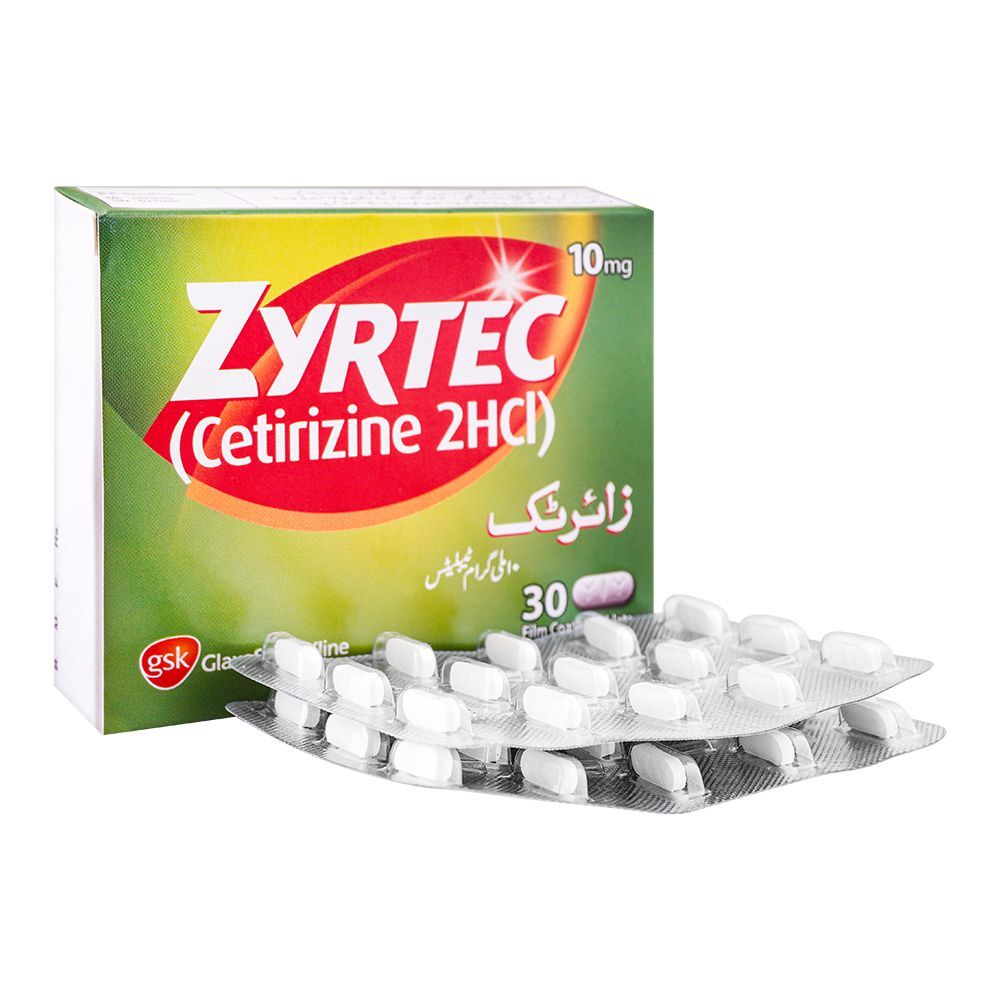 GSK Zyrtec Tablet, 10mg, 1-Strip - Main Image