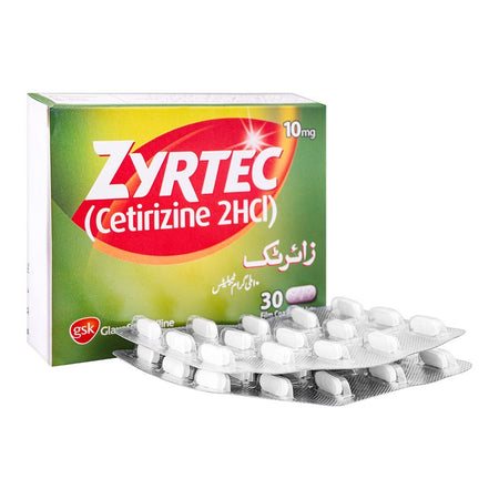 GSK Zyrtec Tablet, 10mg, 1-Strip - Main Image