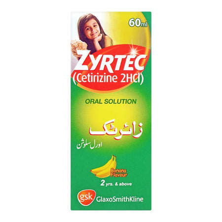 GSK Zyrtec Oral Solution, Banana Flavour, 60ml - Image 2