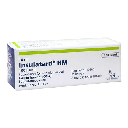 Novo Nordisk Pharma Insulatard HM Injection, 100IU/ml, 10ml - Main Image