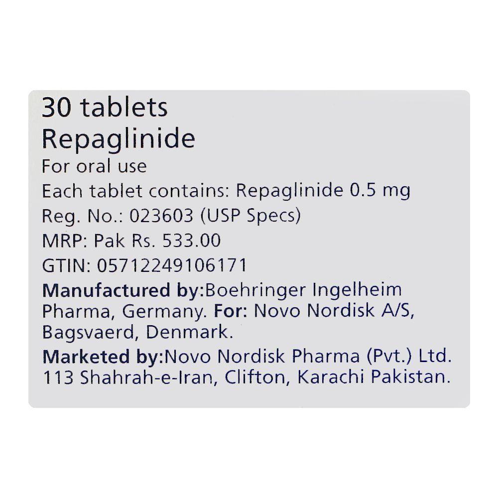 Novonorm Tablets Strip, 0.5mg - Image 3