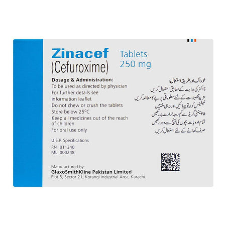 Zinacef Tablets Strip, 250mg - Image 2