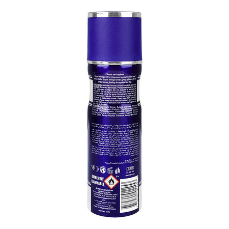 Royal Mirage Silver Refreshing Perfumed Body Spray, For Men & Women, 200ml - Image 2
