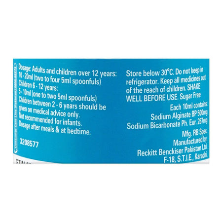 Reckitt Gaviscon Liquid, 120ml - Image 3
