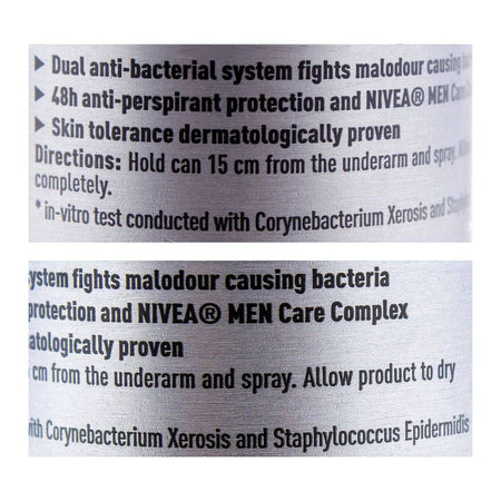 Nivea Silver Protect Antibacterial Body Spray, 48 Hours Lasting, For Men's, 150ml - Image 6