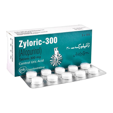 GSK Zyloric Tablet, 300mg, 1-Strip - Main Image