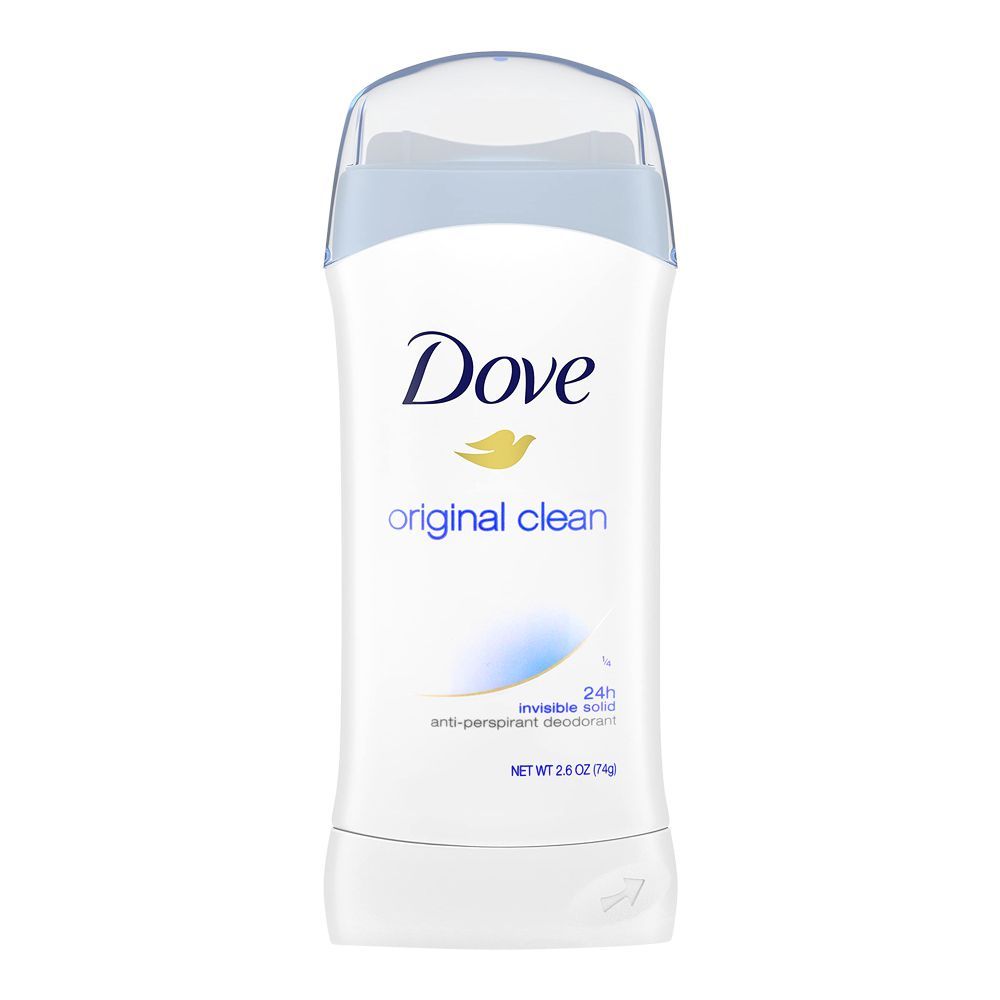 Dove Orignal Clean 24 Hours Invisible Solid Anti-Perspirant Deodorant Stick, 74g - Main Image
