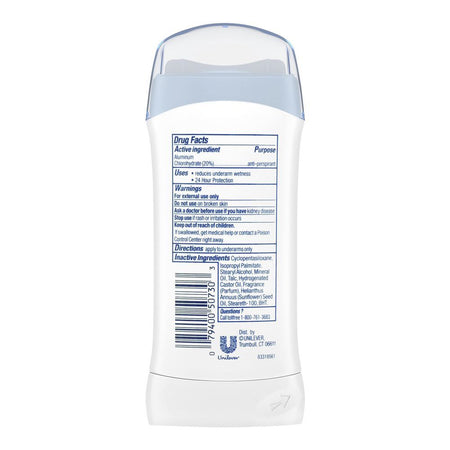 Dove Orignal Clean 24 Hours Invisible Solid Anti-Perspirant Deodorant Stick, 74g - Image 2