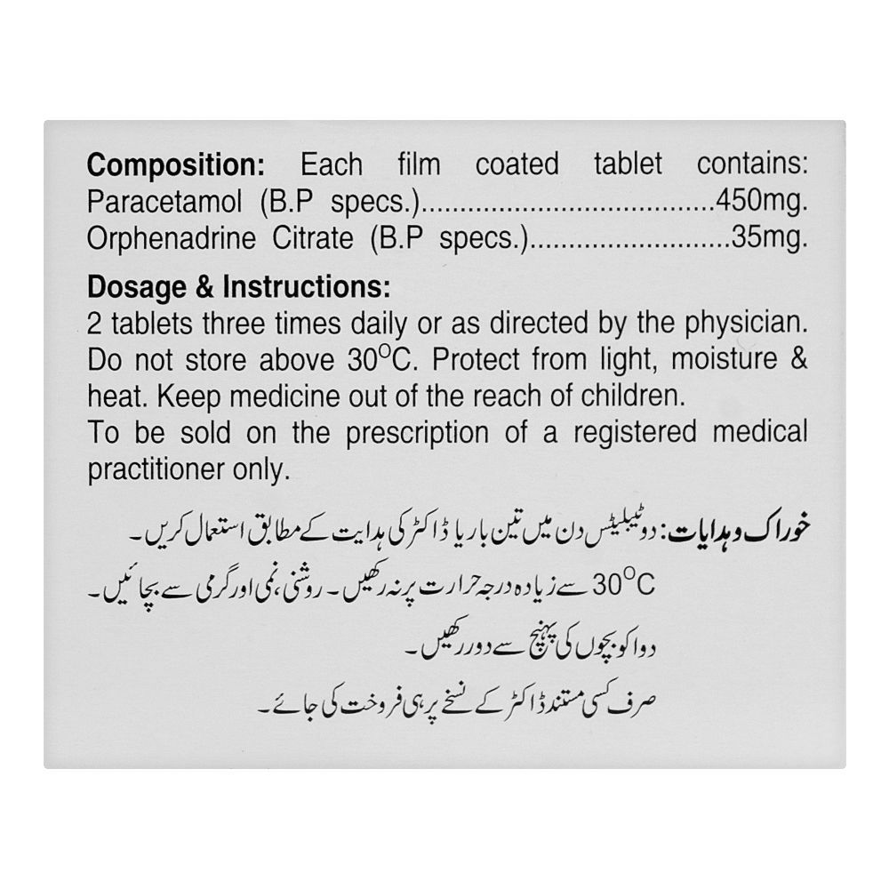 AGP Pharma Sinaxamol Tablet, 450mg/35mg, 1-Strip - Image 3