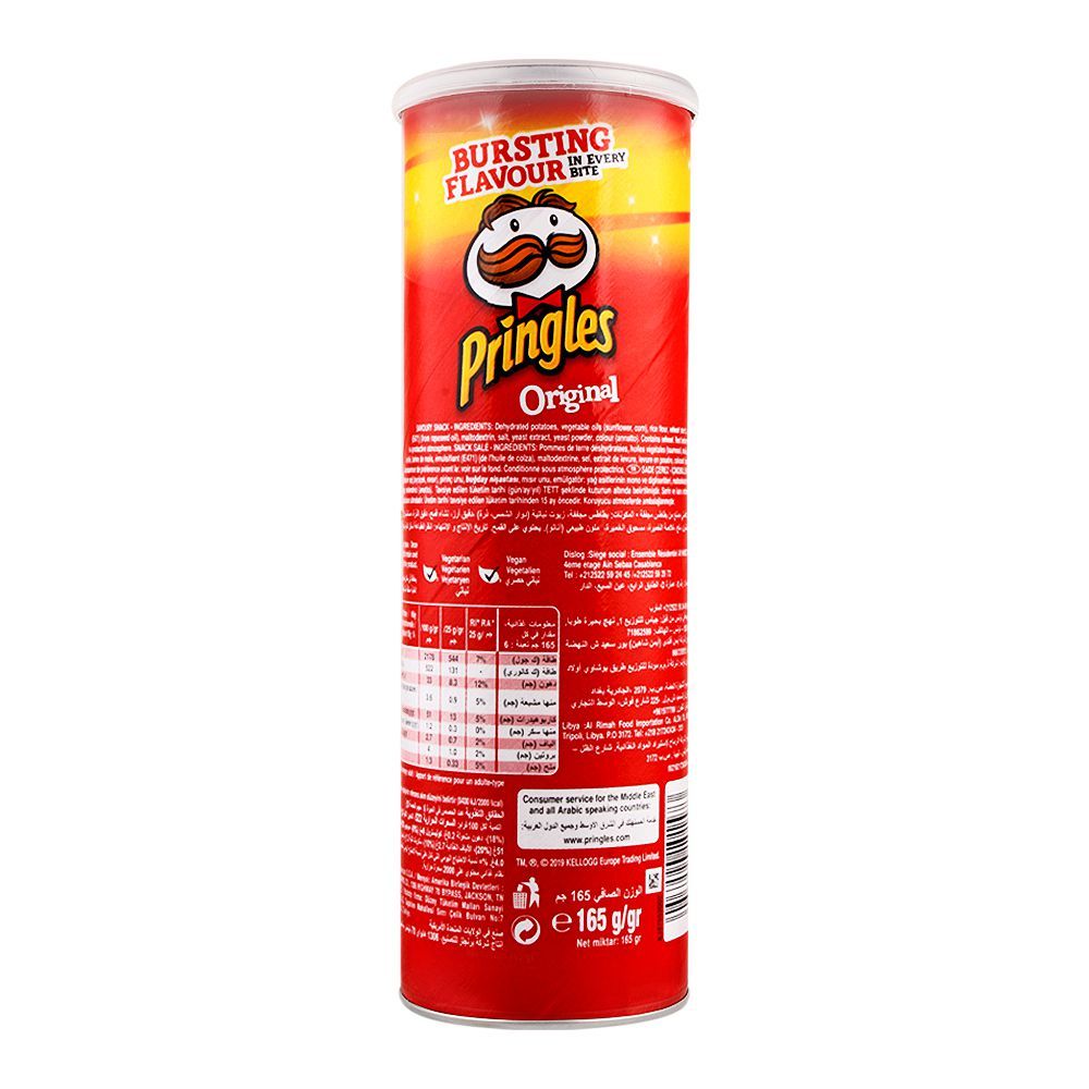 Pringles Potato Crisps, Original Flavor, 165g - Image 2