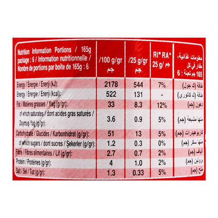 Pringles Potato Crisps, Original Flavor, 165g - Image 3