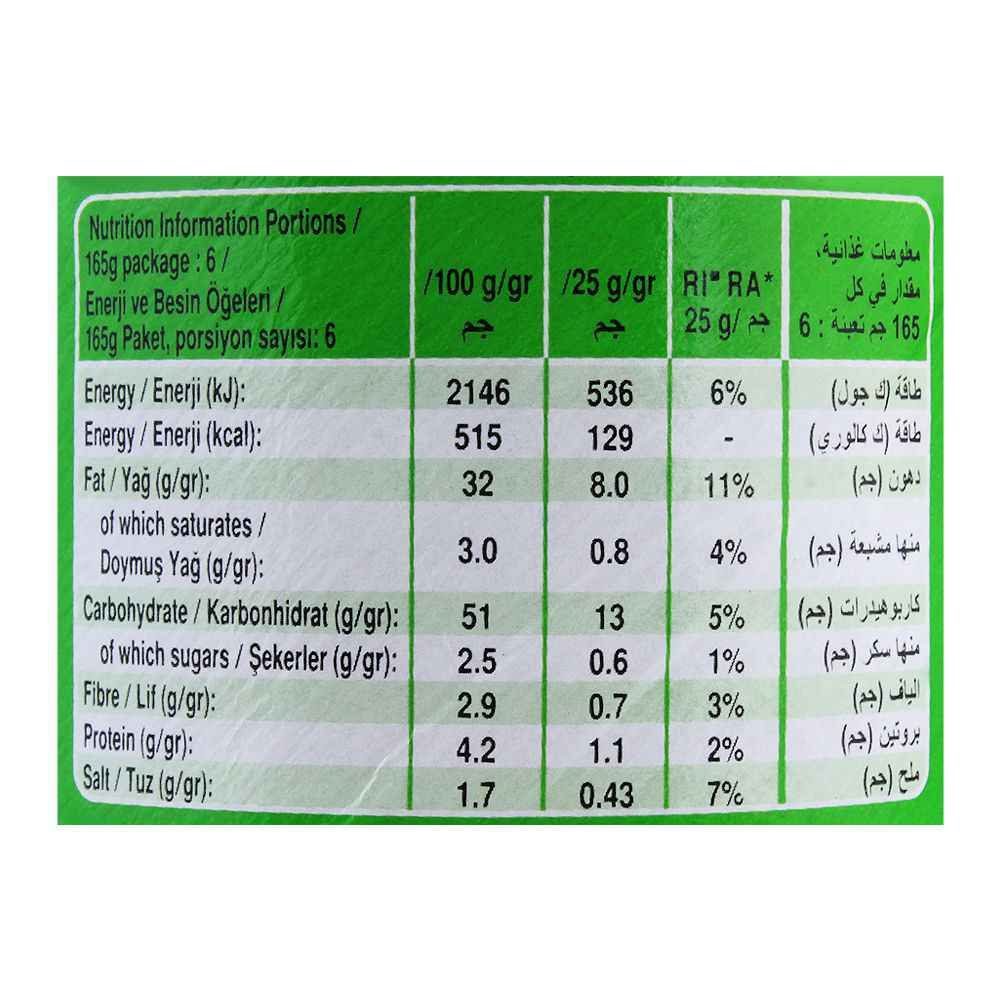 Pringles Potato Crisps, Sour Cream & Onion Flavor, 165g - Image 3