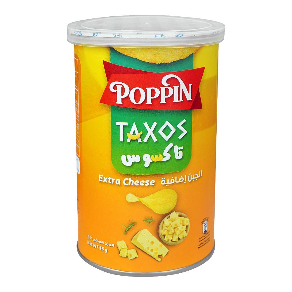 Poppin Taxos Extra Cheese Chips, 45g - Main Image