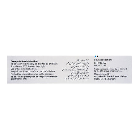 GSK Angised Tablet, 0.5mg, 1-Strip - Image 4