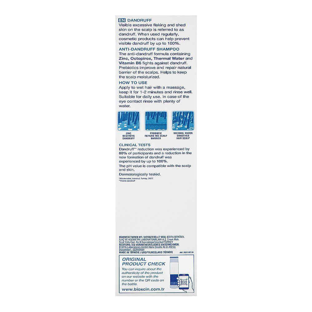 Bioxcin Anti-Dandruff Thermal Shampoo, No Paraben & Sles, For Flaky Scalp, 300ml - Image 4