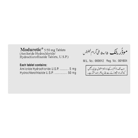 Moduretic Tablets Strip, 5/50mg - Image 3