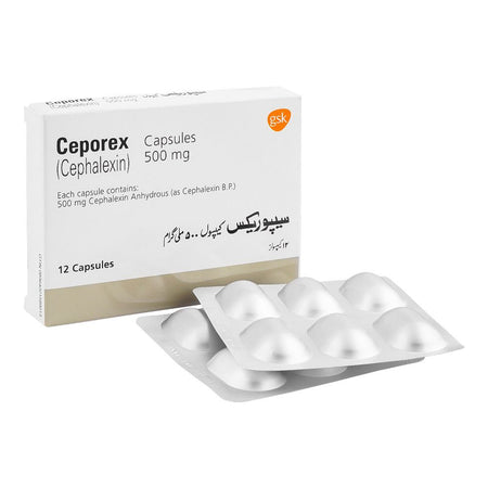 GSK Ceporex Capsule, 500mg, 12-Pack - Main Image