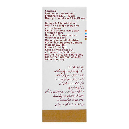GSK Betnesol-N Drop, For Eye/ear & Nose, 7.5ml - Image 3
