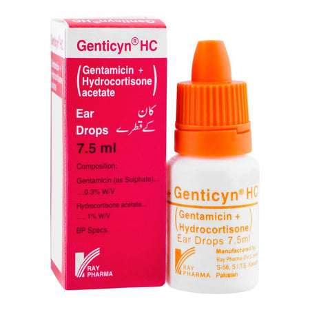 Ray Pharma Genticyn HC Ear Drops, 7.5ml - Main Image