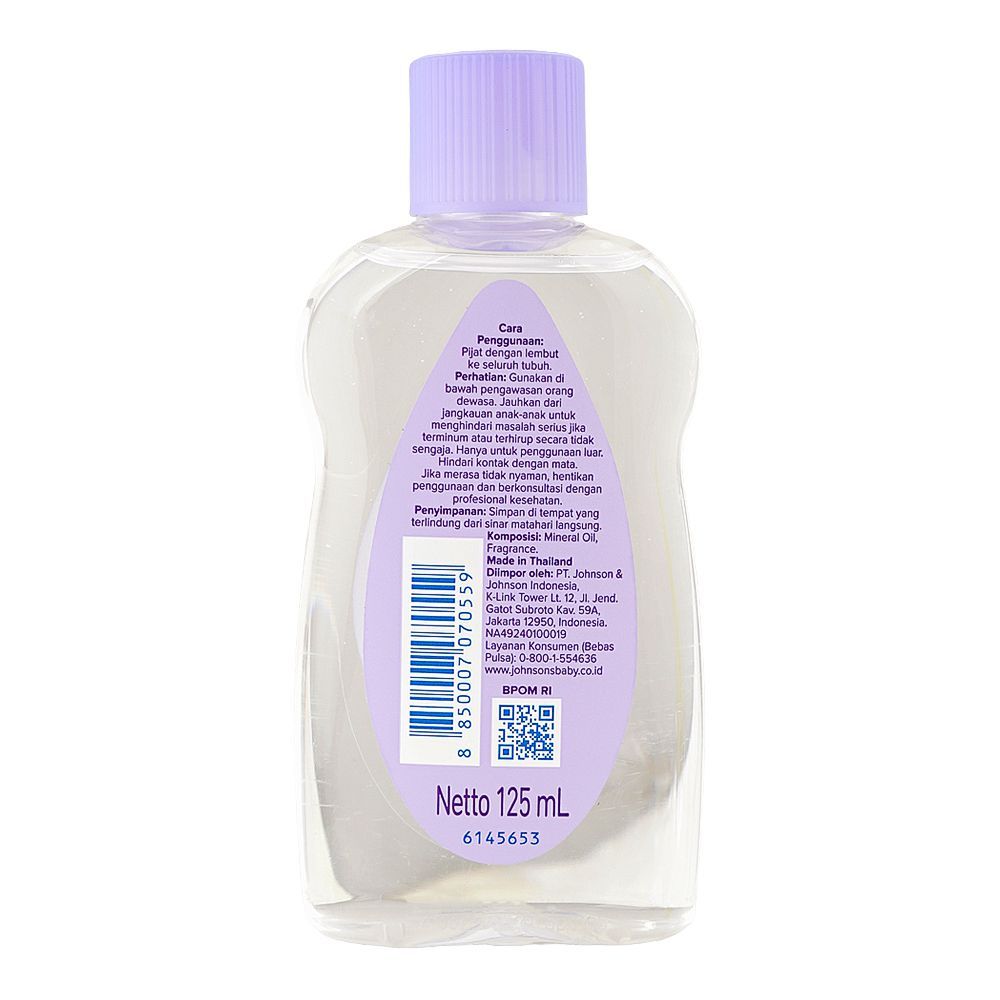 Johnson's Bedtime Baby Oil, Alcohol & Dyes Free, 125ml - Image 2