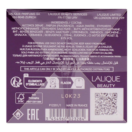 Lalique Amethyst, Eau de Parfum, For Women, 100ml - Image 3