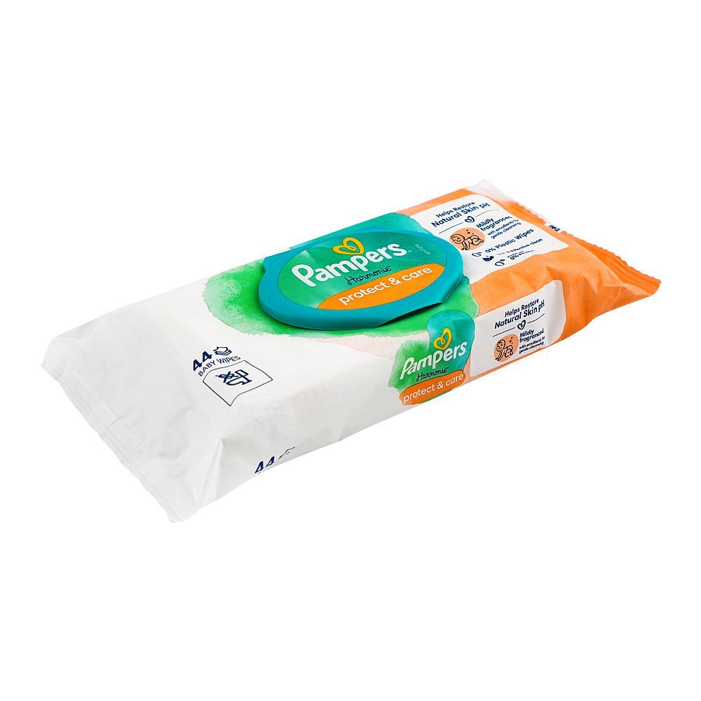 Pampers Protect & Care Baby Wipes, No Alcohol, 44-Pack - Main Image