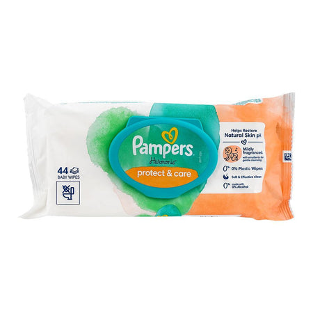 Pampers Protect & Care Baby Wipes, No Alcohol, 44-Pack - Image 2