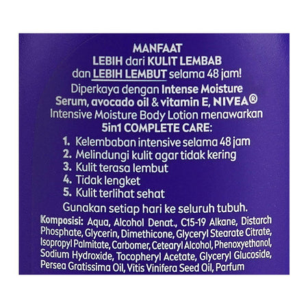 Nivea Intensive Moisture Body Lotion 100ml - Image 3