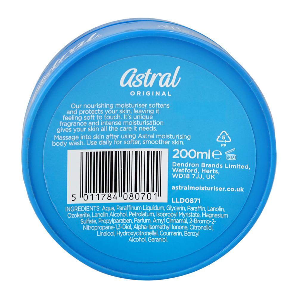 Astral Original Face & Body Moisturizer Cream, Glycerin, For Moisturized Skin, 200ml - Image 2