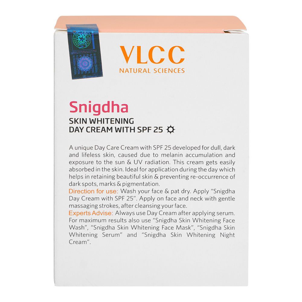 VLCC Natural Sciences Snigdha Skin Whitening Day Cream With SPF 25, For All Skin Types, 50g - Image 3