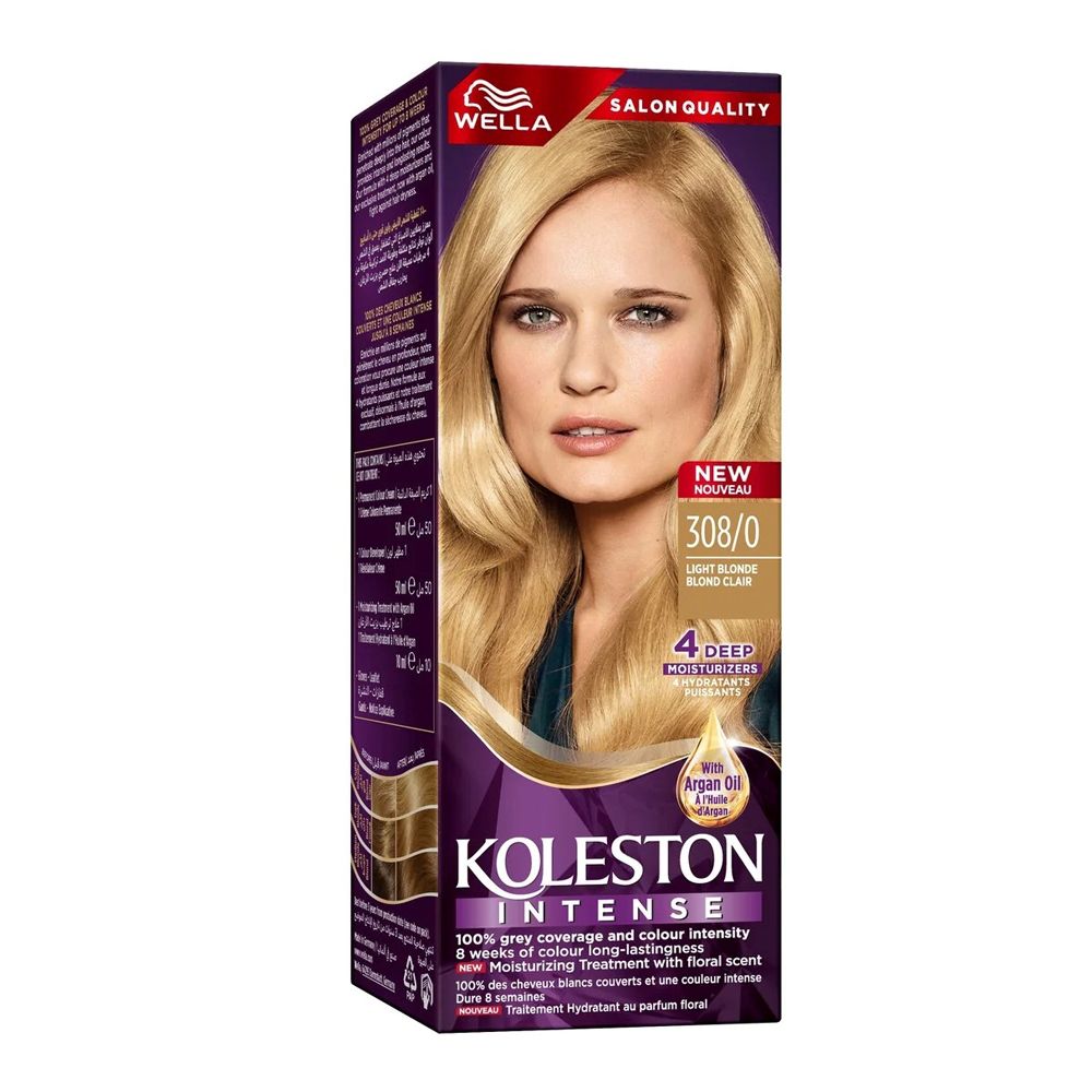 Wella Koleston Intense Hair Color, 308/0 Light Blonde - Main Image