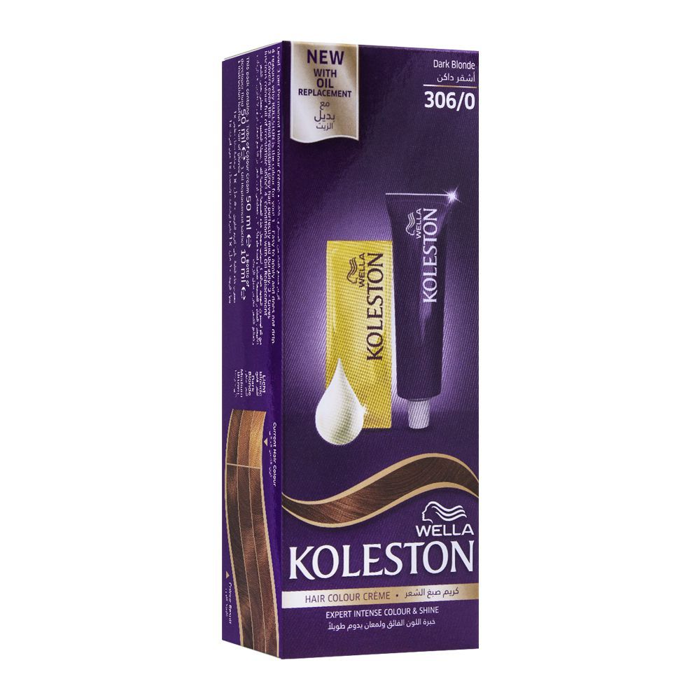 Wella Koleston Hair Color Creme, 306/0, Dark Blonde - Main Image