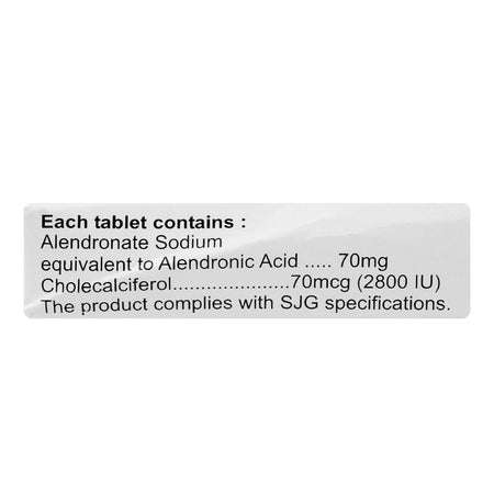 S. J. & G. Drate Plus D Tablet, 70mg/70mcg, 2800IU, 4-Pack - Image 3