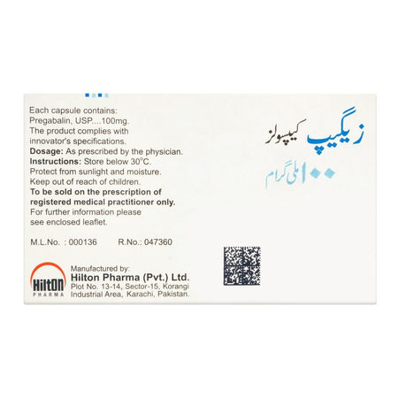 Hilton Pharma Zeegap Capsule, 100mg, 14-Pack - Image 2