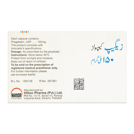 Hilton Pharma Zeegap Capsule, 150mg, 14-Pack - Image 2