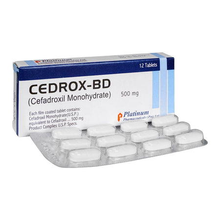 Platinum Pharmaceuticals Cedrox-BD Tablet, 500mg, 12-Pack - Main Image