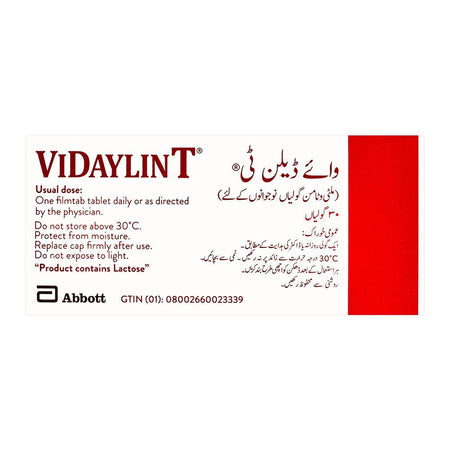 Abbott ViDaylin-T, Multivitamins Tablet For Teens, 30-Pack - Image 2