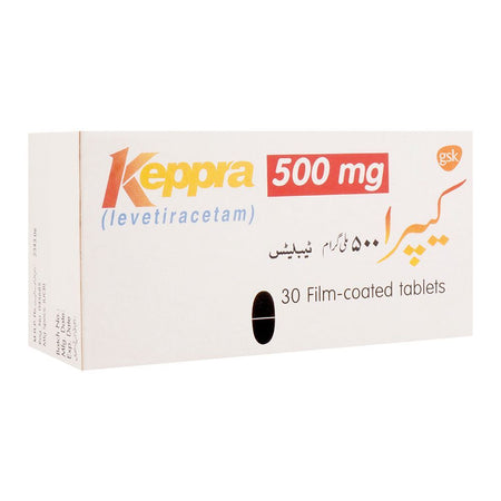 GSK Keppra Tablet, 500mg, 30-Pack - Main Image