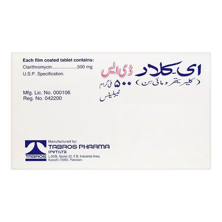 E-Clar Ds Tablets Box, 500mg - Image 2