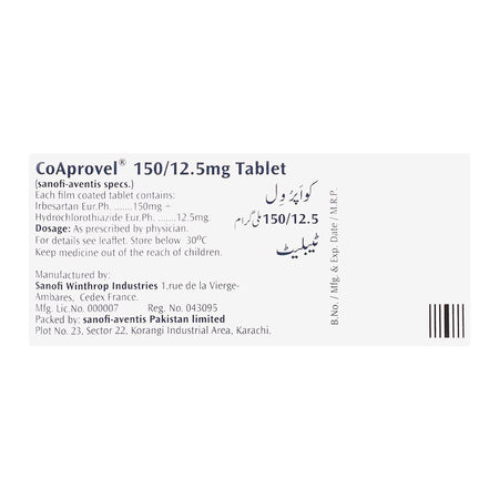 Co-Aprovel Tablet, 150mg/12.5mg, 28-Pack - Image 2