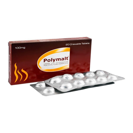 High-Q Pharmaceuticals Polymalt Tablet, 100mg, 20-Pack - Main Image