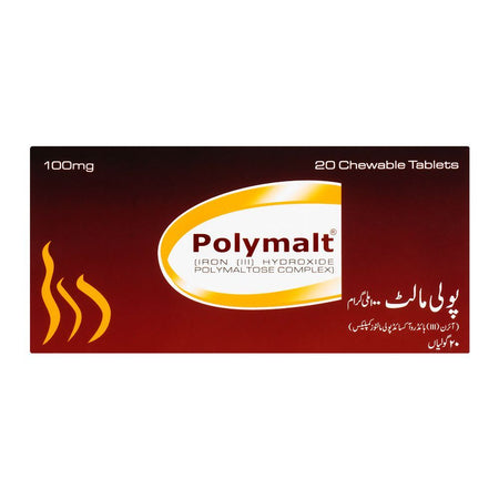 High-Q Pharmaceuticals Polymalt Tablet, 100mg, 20-Pack - Image 2