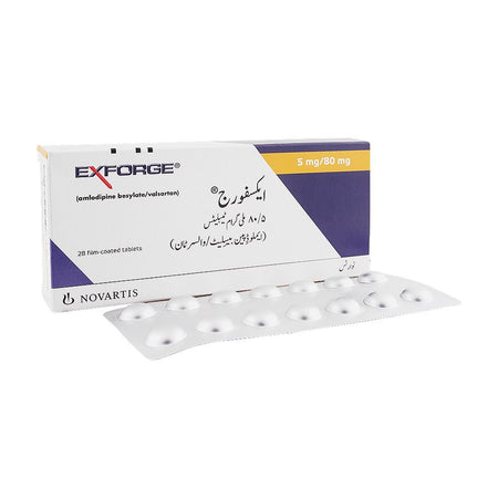 Novartis Pharmaceuticals Exforge Tablet, 5mg/80mg, 28-Pack - Main Image