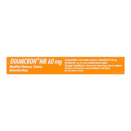 Servier Pharmaceuticals Diamicron MR Tablet, 60mg, 20-Pack - Image 3