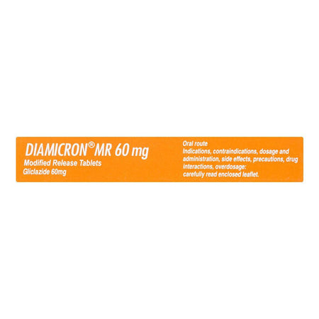 Servier Pharmaceuticals Diamicron MR Tablet, 60mg, 20-Pack - Image 4