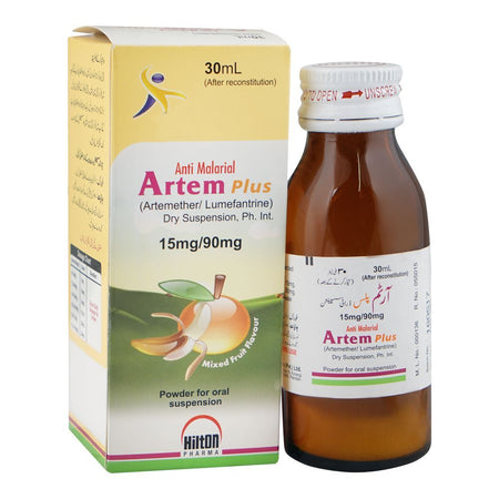 Hilton Pharma Artem Plus Dry Suspension Syrup, 15mg/90mg, 30ml - Main Image