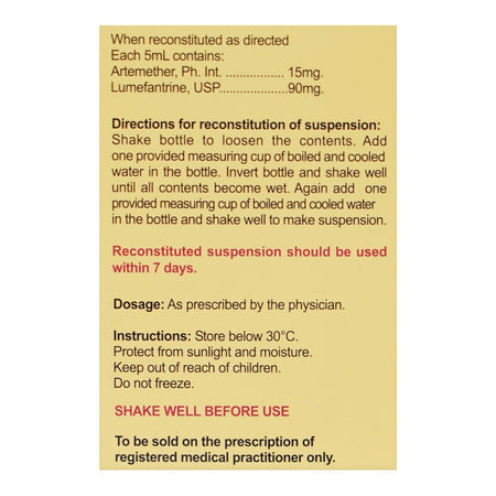 Hilton Pharma Artem Plus Dry Suspension Syrup, 15mg/90mg, 30ml - Image 3