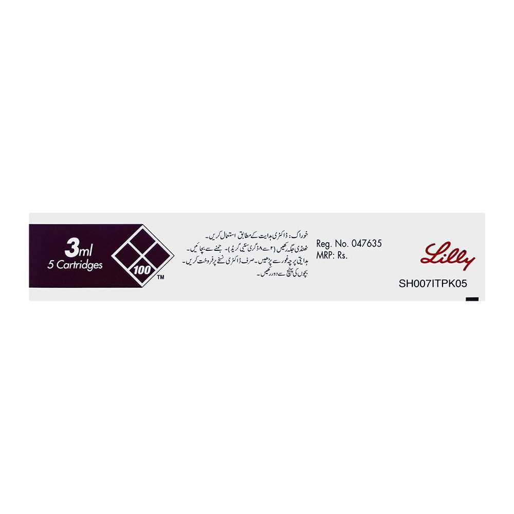 Eli Lilly Humalog Lispro Cartridge, 100U/ml, 3.5mg/ml, 3ml - Image 3
