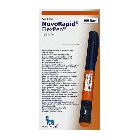 Novo Nordisk Pharma Novorapid Flexpen, 100U/Ml, 3ml - Image 2